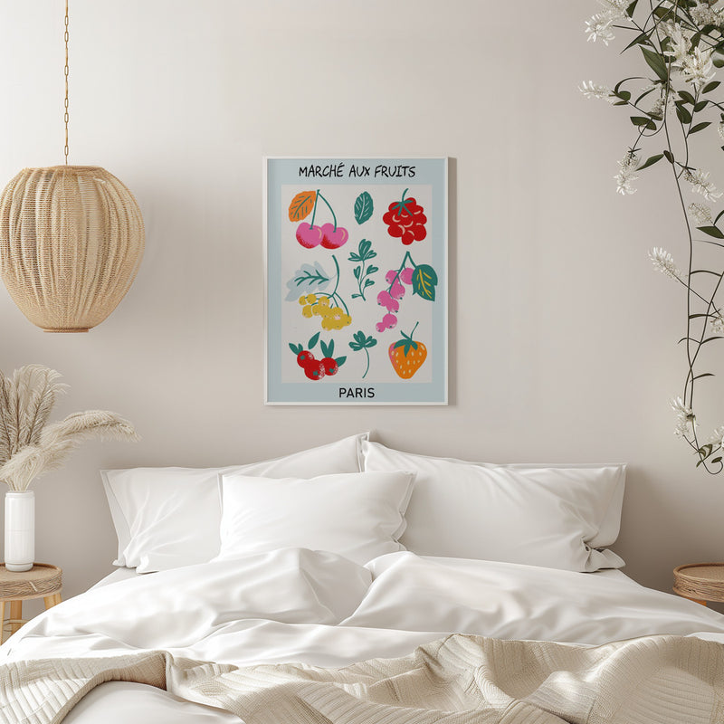 Fruit Market Paris - Stretched Canvas, Poster or Fine Art Print I Heart Wall Art