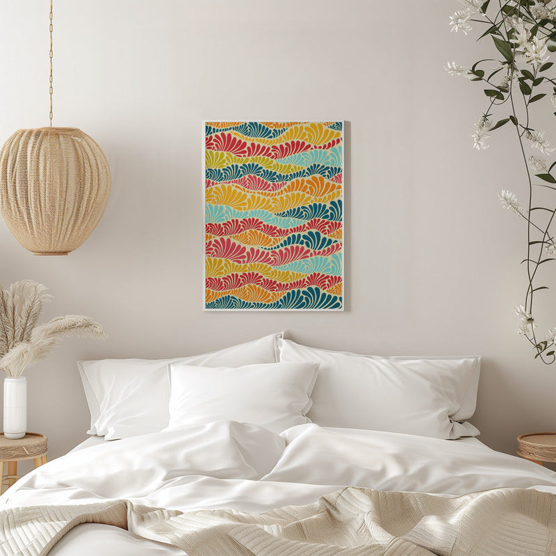 Leafy Mosaic - Stretched Canvas, Poster or Fine Art Print I Heart Wall Art