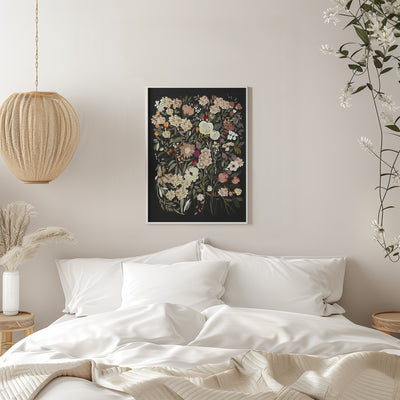 Black Bouquet - Stretched Canvas, Poster or Fine Art Print I Heart Wall Art