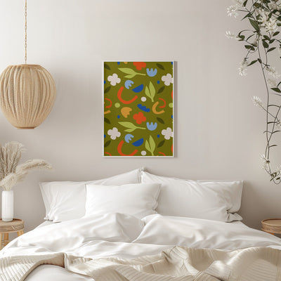 Olive Meadow - Stretched Canvas, Poster or Fine Art Print I Heart Wall Art