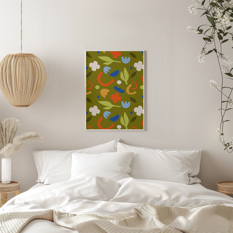 Olive Meadow - Stretched Canvas, Poster or Fine Art Print I Heart Wall Art
