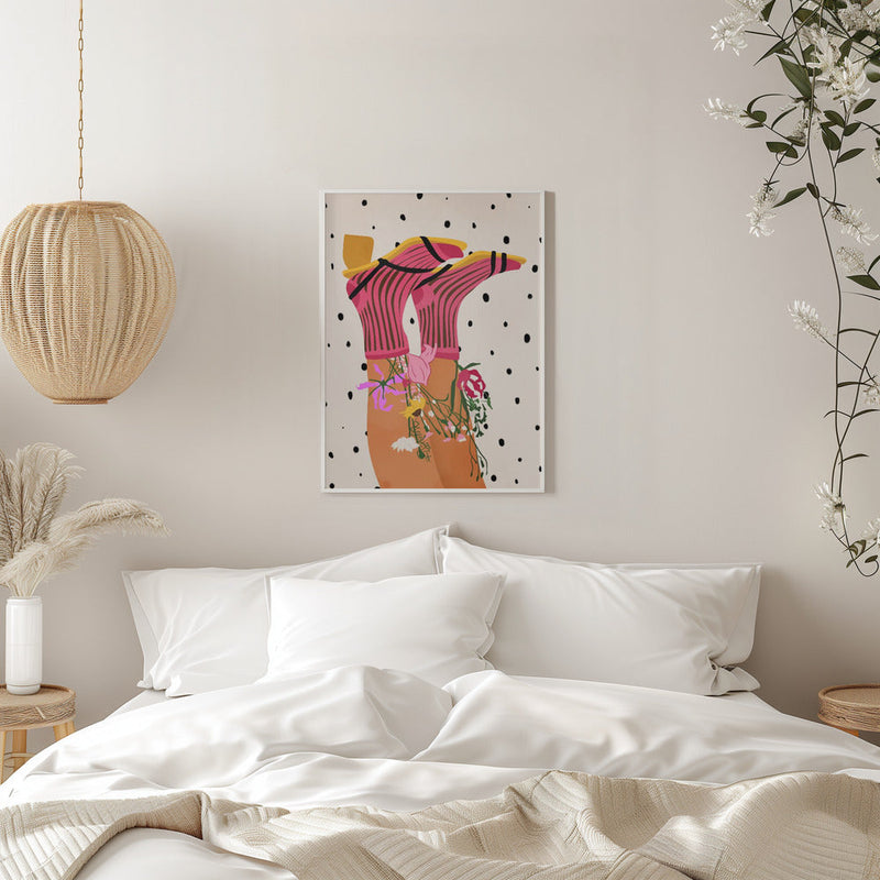 Floral Step Delight - Stretched Canvas, Poster or Fine Art Print I Heart Wall Art