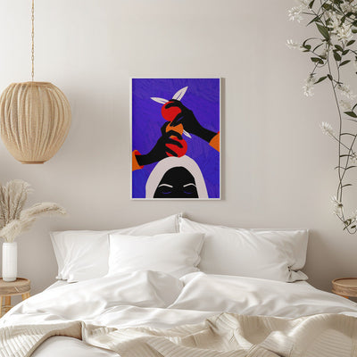 Hands On Orange - Stretched Canvas, Poster or Fine Art Print I Heart Wall Art