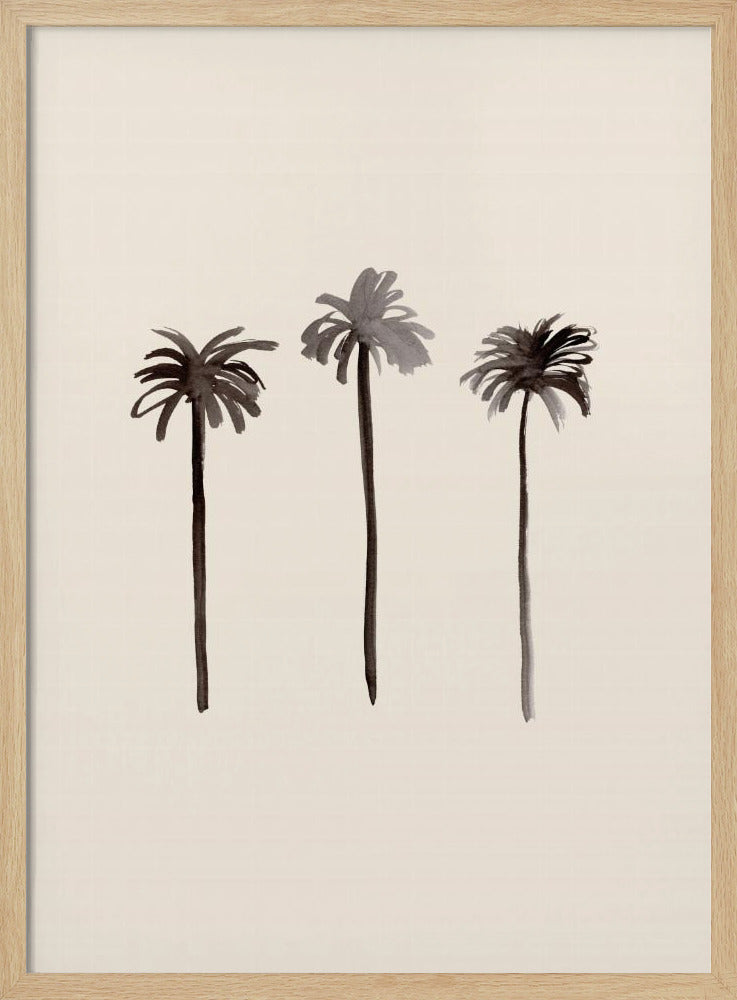 Palm Trees Ink - Stretched Canvas, Poster or Fine Art Print I Heart Wall Art