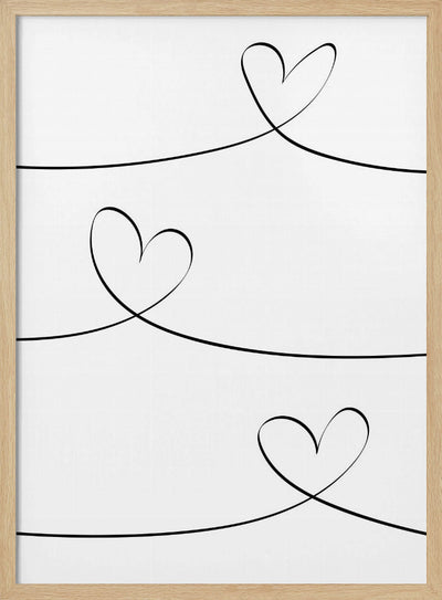 One Line 02 - Stretched Canvas, Poster or Fine Art Print I Heart Wall Art