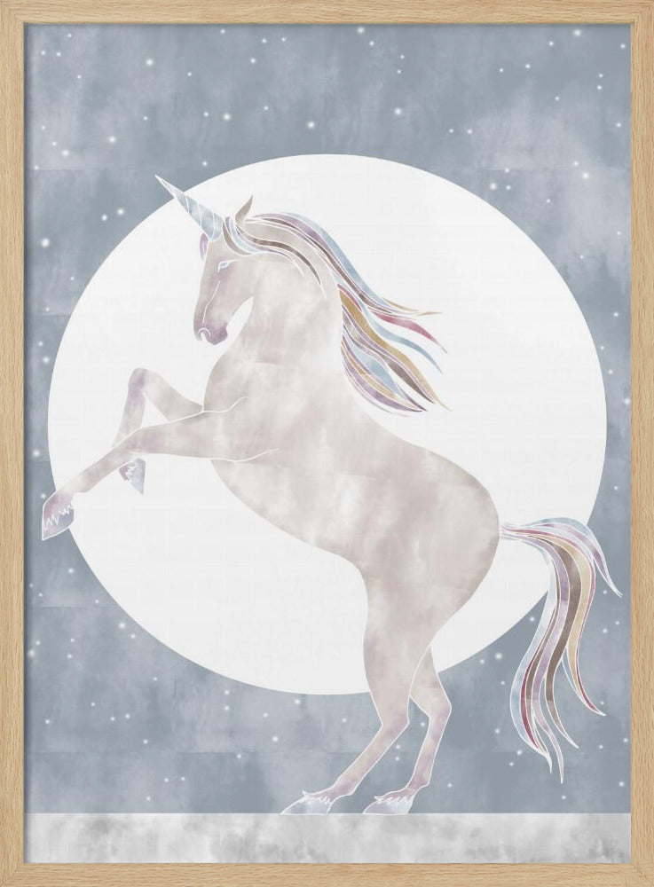 Rising Unicorn - Stretched Canvas, Poster or Fine Art Print I Heart Wall Art