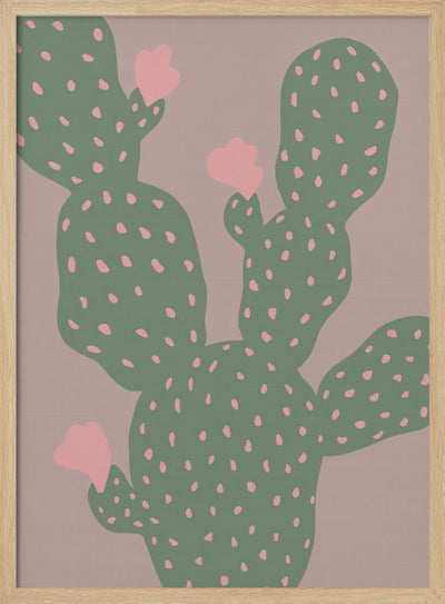 Green Cactus - Stretched Canvas, Poster or Fine Art Print I Heart Wall Art