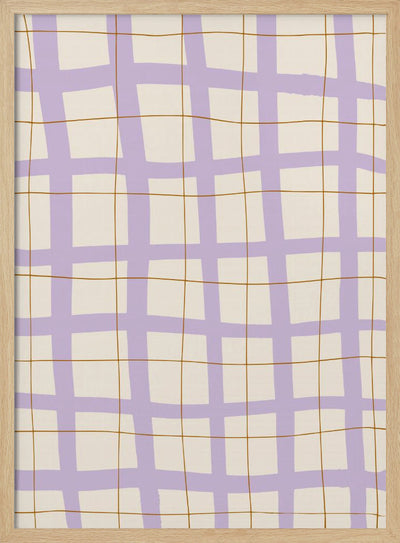 Lilac Grid - Stretched Canvas, Poster or Fine Art Print I Heart Wall Art