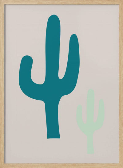 Cactus Beige - Stretched Canvas, Poster or Fine Art Print I Heart Wall Art