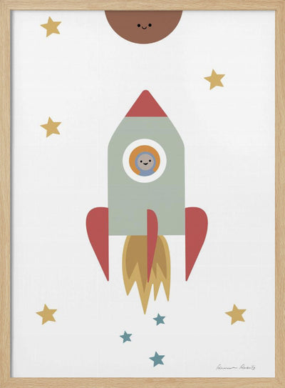 Solar Rocket - Stretched Canvas, Poster or Fine Art Print I Heart Wall Art