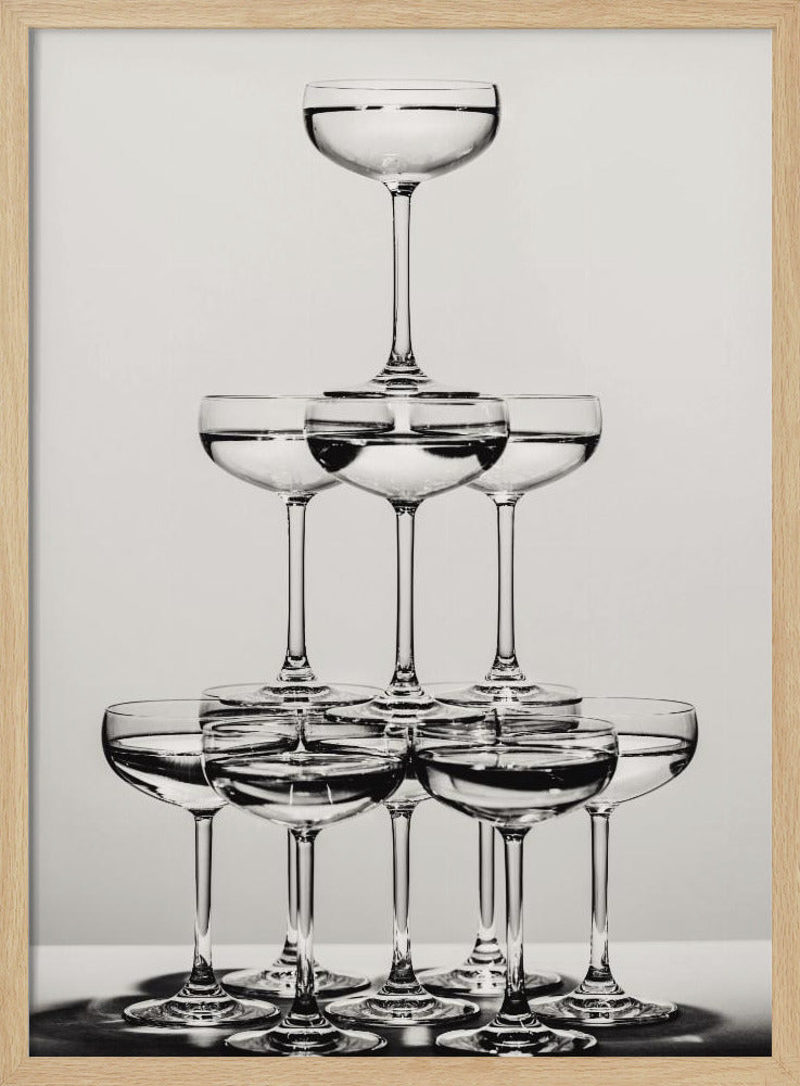 Champagne tower_6 - Stretched Canvas, Poster or Fine Art Print I Heart Wall Art