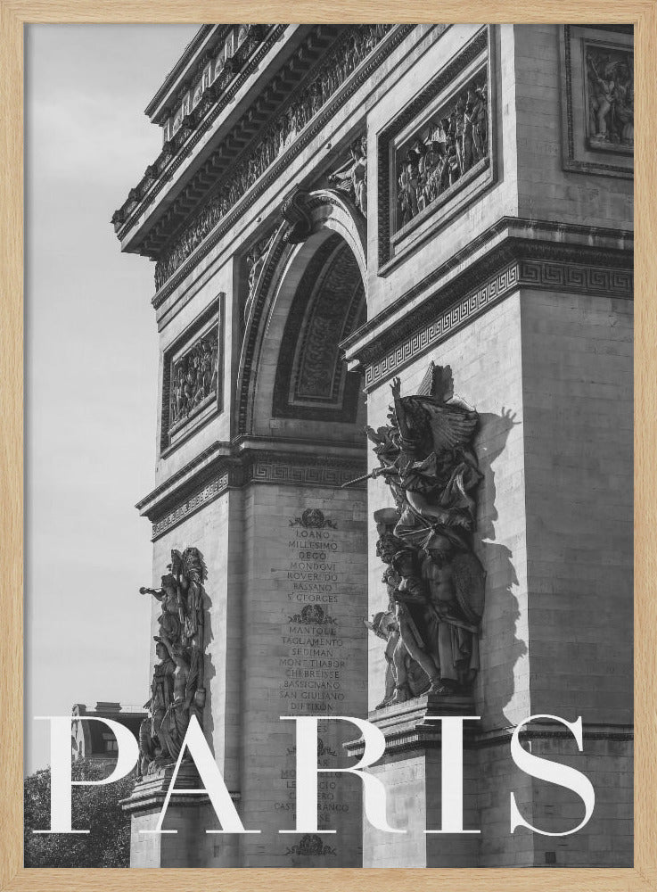 Paris Text 6 - Stretched Canvas, Poster or Fine Art Print I Heart Wall Art