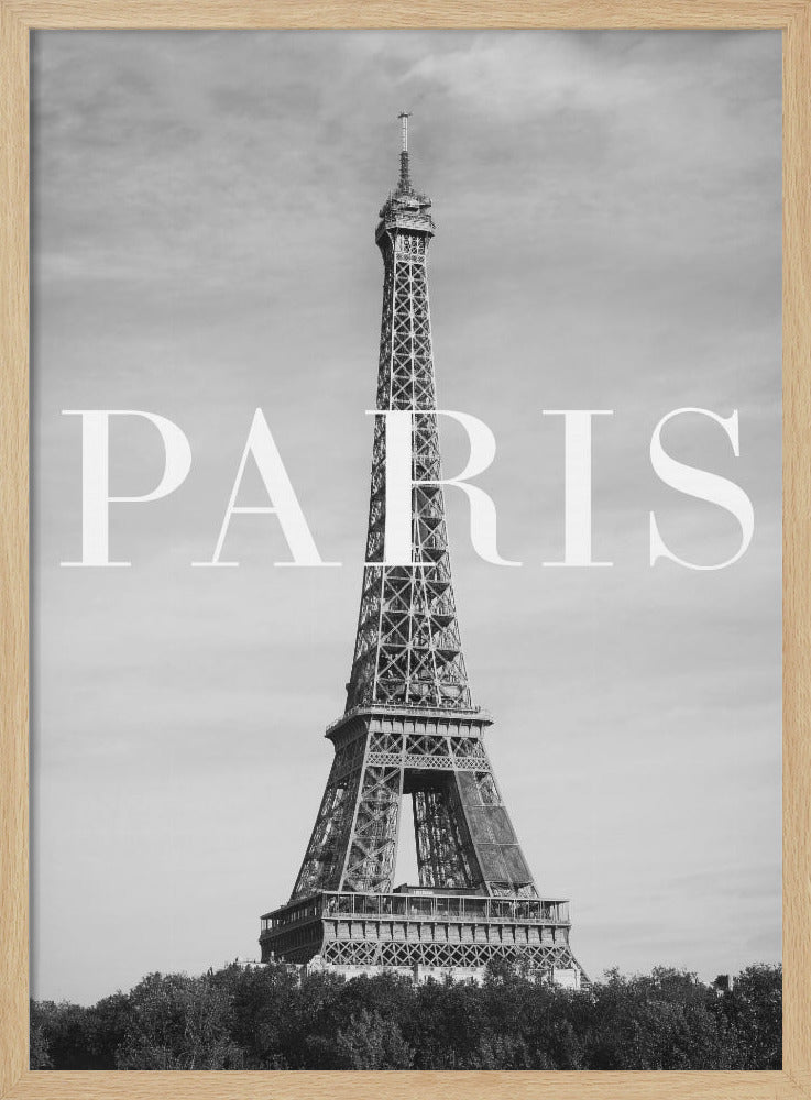 Paris Text 2 - Stretched Canvas, Poster or Fine Art Print I Heart Wall Art