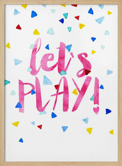 Let`s Play! - Stretched Canvas, Poster or Fine Art Print I Heart Wall Art