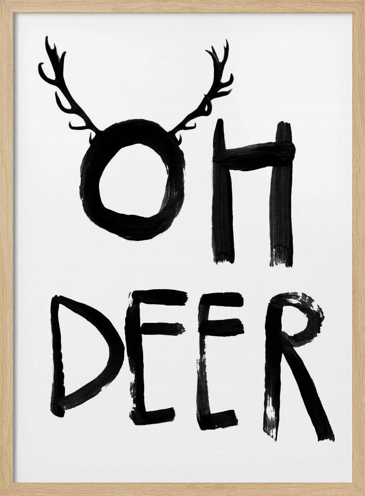 Oh Deer - Stretched Canvas, Poster or Fine Art Print I Heart Wall Art