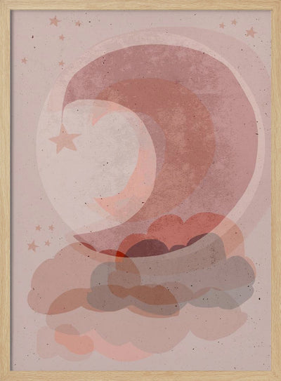 Gentle Moon - Stretched Canvas, Poster or Fine Art Print I Heart Wall Art