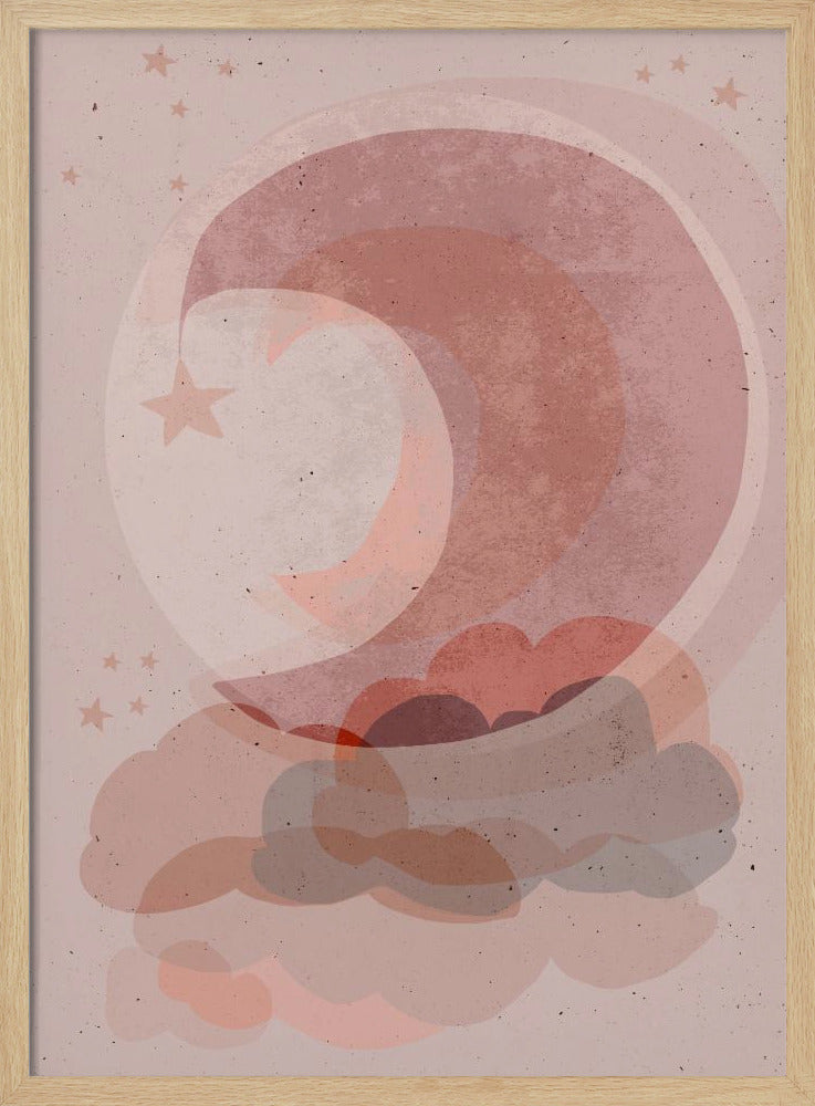 Gentle Moon - Stretched Canvas, Poster or Fine Art Print I Heart Wall Art