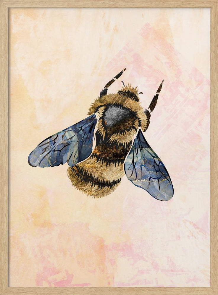 Rustic bee - Stretched Canvas, Poster or Fine Art Print I Heart Wall Art