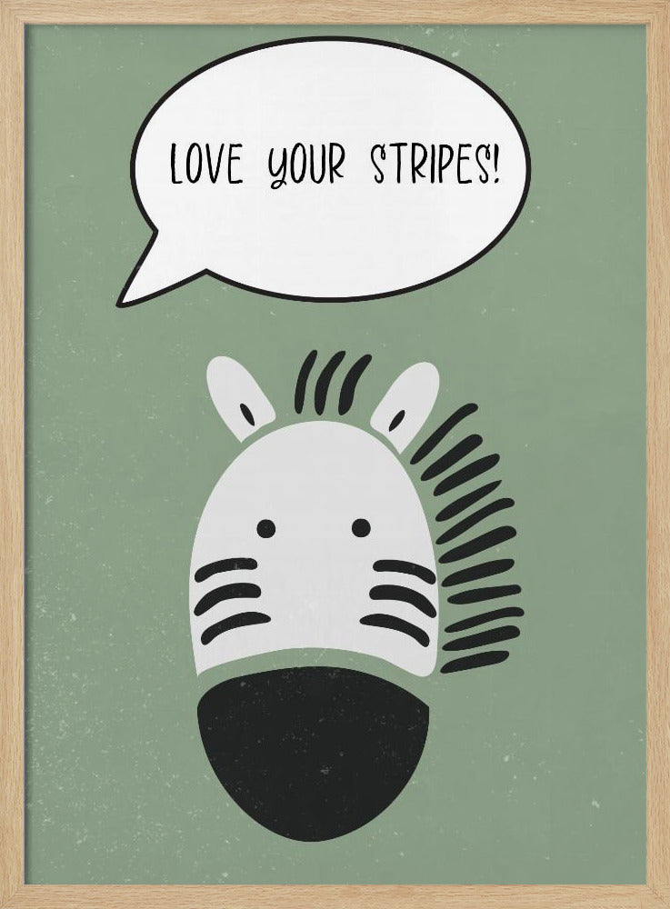 Zebra nursery print - Stretched Canvas, Poster or Fine Art Print I Heart Wall Art