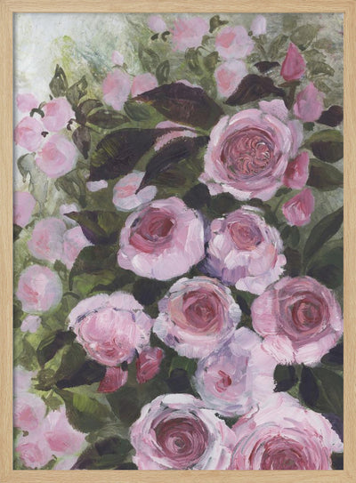 Aurorie painterly roses - Stretched Canvas, Poster or Fine Art Print I Heart Wall Art