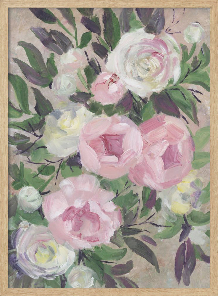 Zoye painterly bouquet - Stretched Canvas, Poster or Fine Art Print I Heart Wall Art