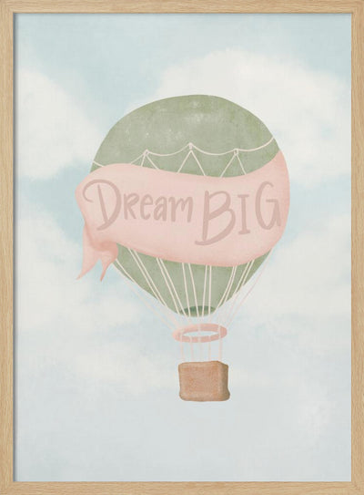 Dream Big Pink - Stretched Canvas, Poster or Fine Art Print I Heart Wall Art