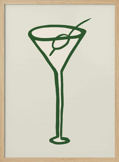 Cocktail Green - Stretched Canvas, Poster or Fine Art Print I Heart Wall Art