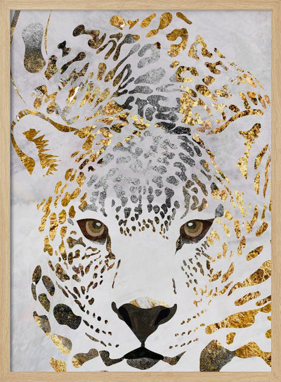 Grunge jaguar gold - Stretched Canvas, Poster or Fine Art Print I Heart Wall Art