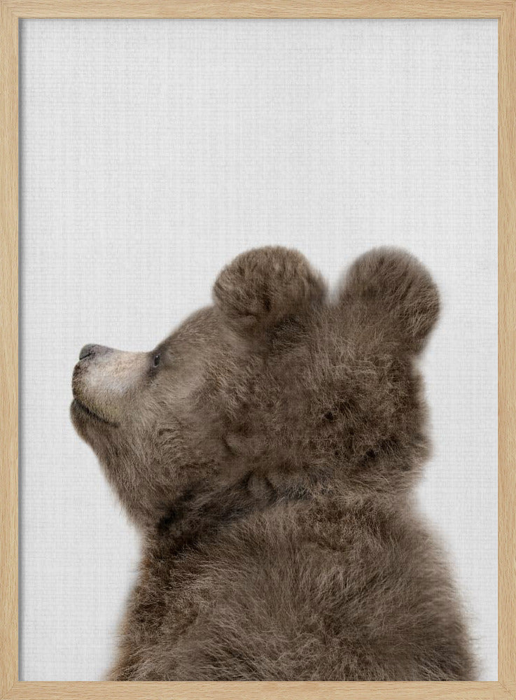 Peekaboo Baby Bear Back - Stretched Canvas, Poster or Fine Art Print I Heart Wall Art