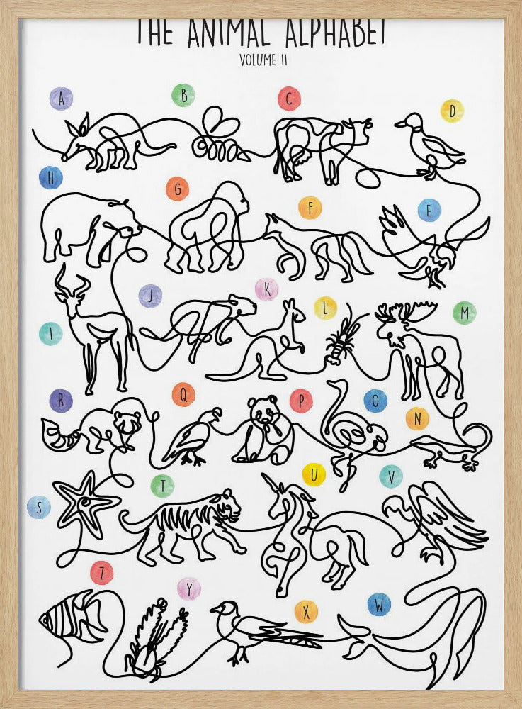 The Animal Alphabet Volume 2 - Stretched Canvas, Poster or Fine Art Print I Heart Wall Art