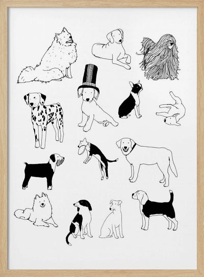 Dogs - Stretched Canvas, Poster or Fine Art Print I Heart Wall Art