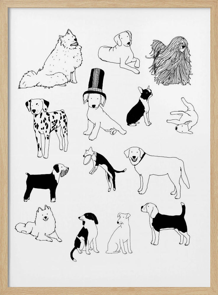 Dogs - Stretched Canvas, Poster or Fine Art Print I Heart Wall Art