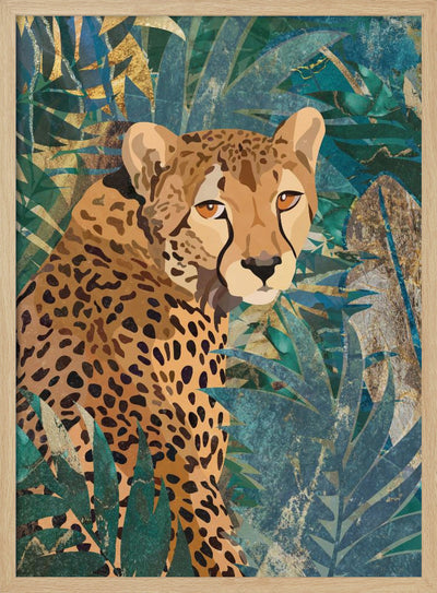 Cheetah In the Jungle 2 - Stretched Canvas, Poster or Fine Art Print I Heart Wall Art