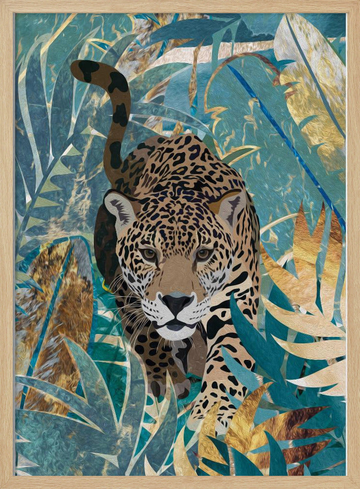 Jaguar Jungle 2 - Stretched Canvas, Poster or Fine Art Print I Heart Wall Art