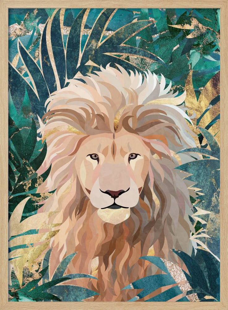 Lion Jungle 2 - Stretched Canvas, Poster or Fine Art Print I Heart Wall Art