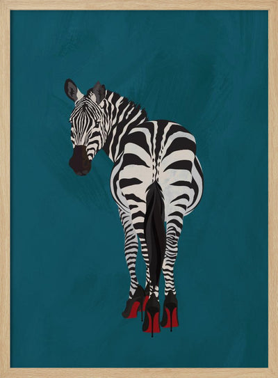 Zebra heels - Stretched Canvas, Poster or Fine Art Print I Heart Wall Art