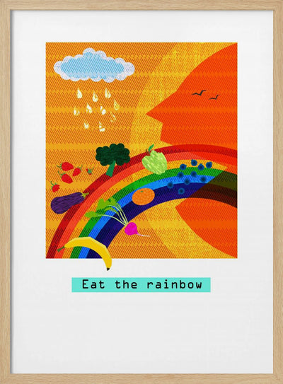 Eat the rainbow - Stretched Canvas, Poster or Fine Art Print I Heart Wall Art