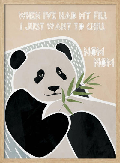 Children's panda typography - Stretched Canvas, Poster or Fine Art Print I Heart Wall Art