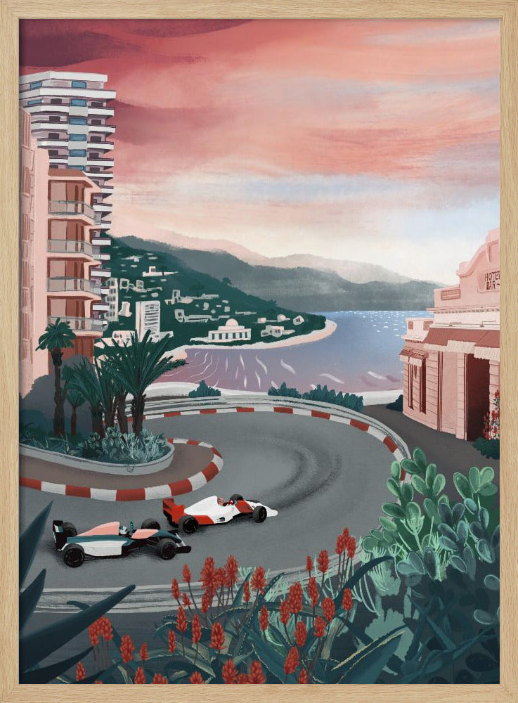 Monaco Circuit - Stretched Canvas, Poster or Fine Art Print I Heart Wall Art