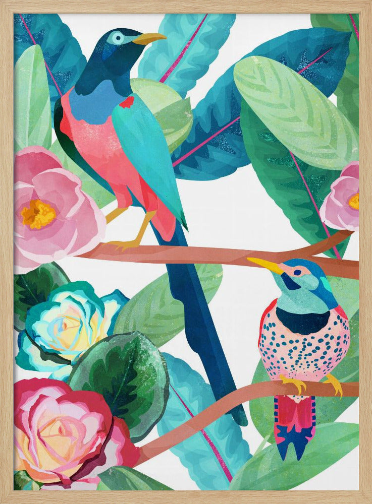 Birds of Spring - Stretched Canvas, Poster or Fine Art Print I Heart Wall Art