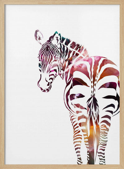 Zebra Silhouette - Stretched Canvas, Poster or Fine Art Print I Heart Wall Art