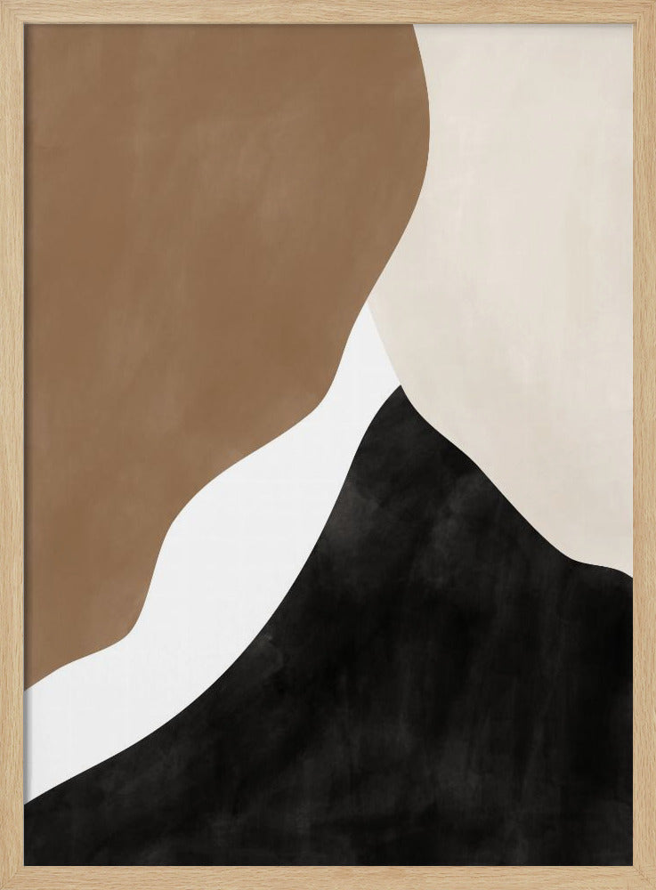 Abstract Beige and Brown Art - Stretched Canvas, Poster or Fine Art Print I Heart Wall Art