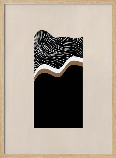 Monochrome Waves - Stretched Canvas, Poster or Fine Art Print I Heart Wall Art