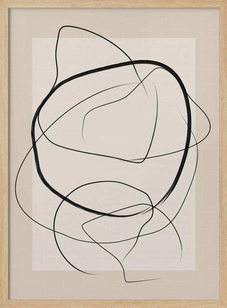Soft Abstract Lines Art - Stretched Canvas, Poster or Fine Art Print I Heart Wall Art