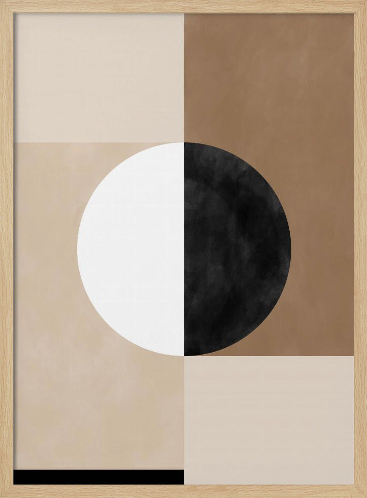 Geometric Shapes with a Central Circle - Stretched Canvas, Poster or Fine Art Print I Heart Wall Art