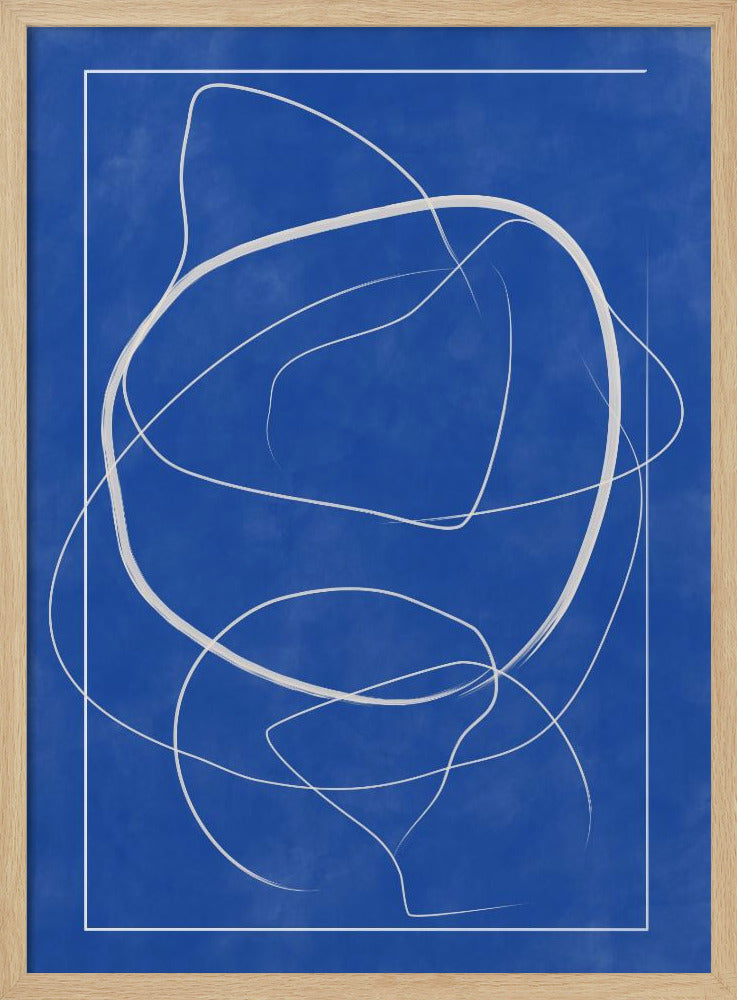 Whirling Azure Paths - Stretched Canvas, Poster or Fine Art Print I Heart Wall Art