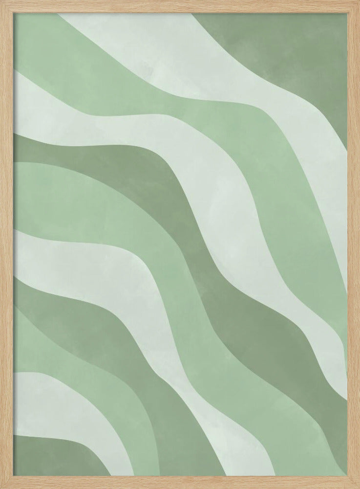 Verdant Waves - Stretched Canvas, Poster or Fine Art Print I Heart Wall Art
