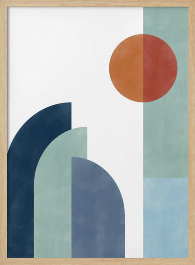 Geometric Shapes With A Minimalist Design - Stretched Canvas, Poster or Fine Art Print I Heart Wall Art