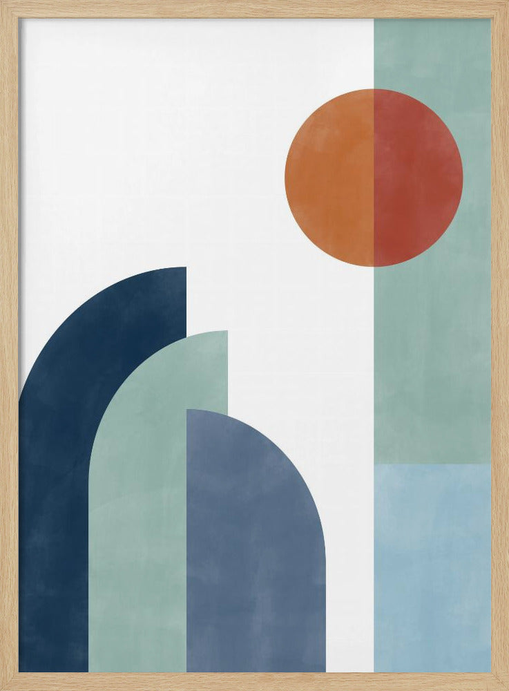 Geometric Shapes With A Minimalist Design - Stretched Canvas, Poster or Fine Art Print I Heart Wall Art