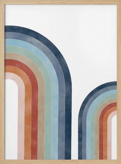 Curved Colorscape - Stretched Canvas, Poster or Fine Art Print I Heart Wall Art